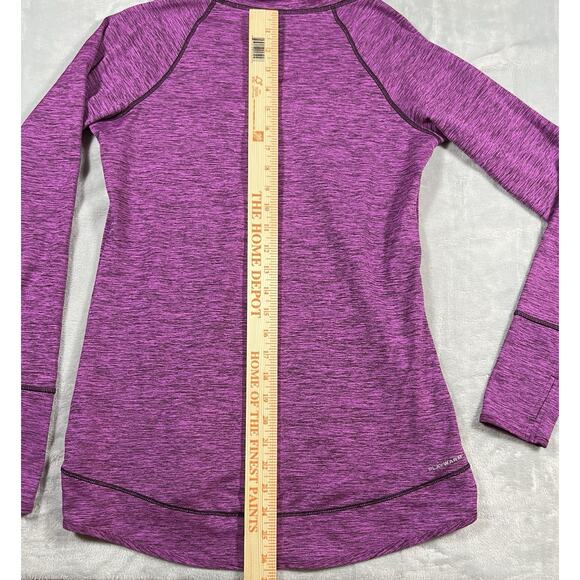 Reebok Womens M Playwarm Performance Cowl Neck Magenta Pullover w Thumbholes - Picture 15 of 16